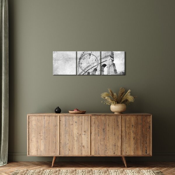 Kép - Vintage képeslap a városról N⁰1 (órával) (90x30 cm)