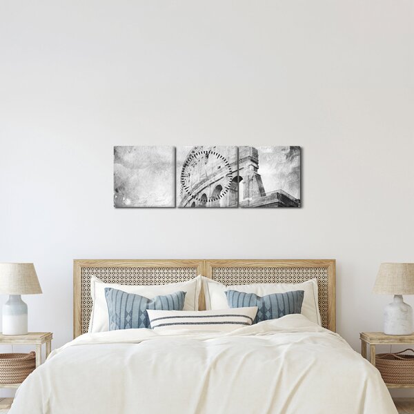 Kép - Vintage képeslap a városról N⁰1 (órával) (90x30 cm)