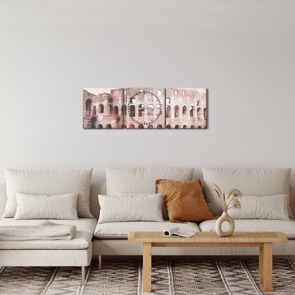 Kép - Vintage képeslap a városról N⁰2 (órával) (90x30 cm)