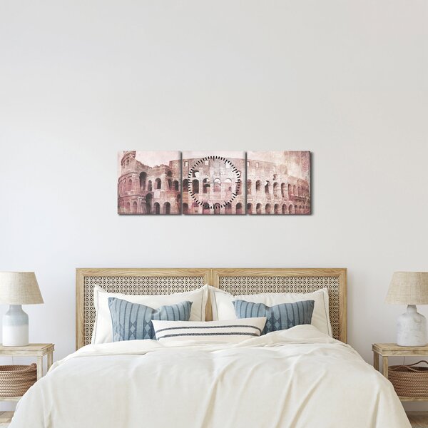 Kép - Vintage képeslap a városról N⁰2 (órával) (90x30 cm)