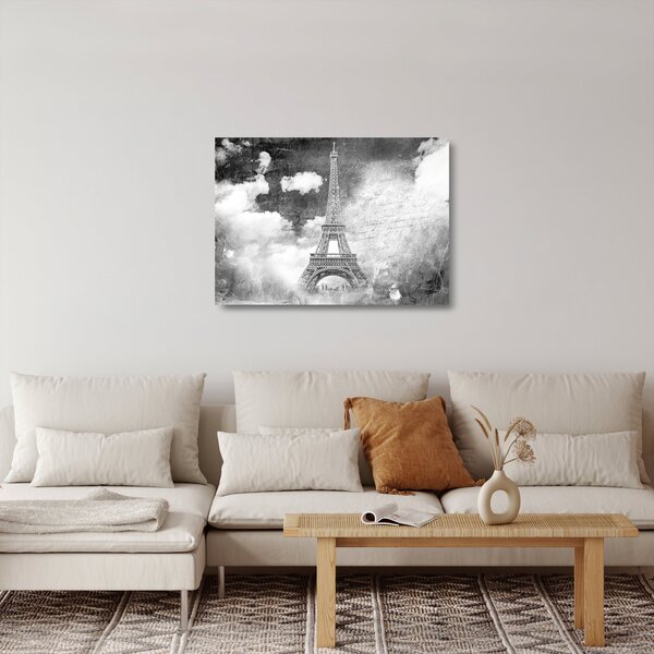 Üveg kép - Vintage Üveg képeslap a városról N⁰3 (70x50 cm)