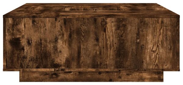 Füstös tölgy színű szerelt fa dohányzóasztal 100x100x40 cm