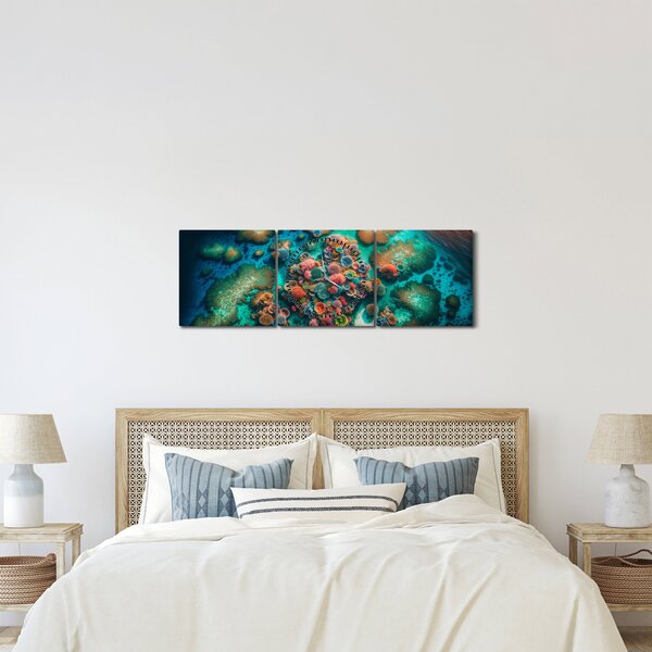 Kép - Kilátás a tengerre (órával) (90x30 cm)