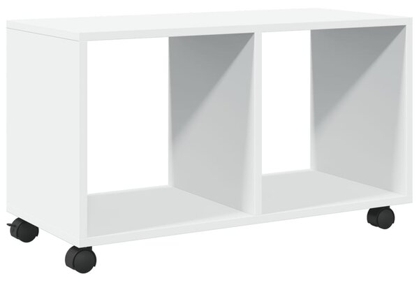 Fehér szerelt fa görgős szekrény 72 x 33 x 42,5 cm