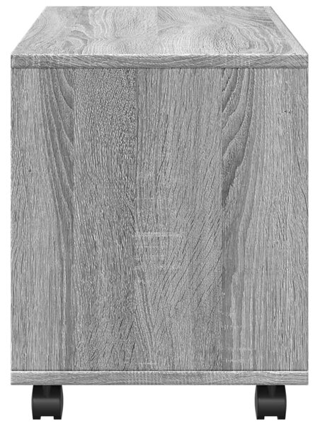 Szürke sonoma színű szerelt fa görgős szekrény 72x33x42,5 cm