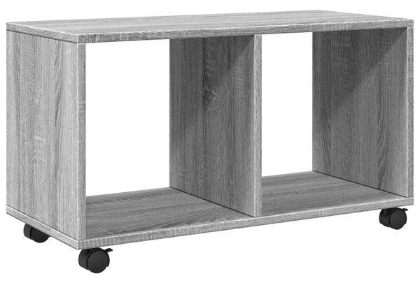 Szürke sonoma színű szerelt fa görgős szekrény 72x33x42,5 cm