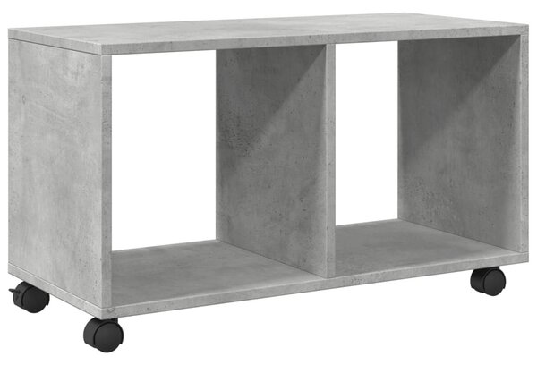 Betonszürke szerelt fa görgős szekrény 72 x 33 x 42,5 cm