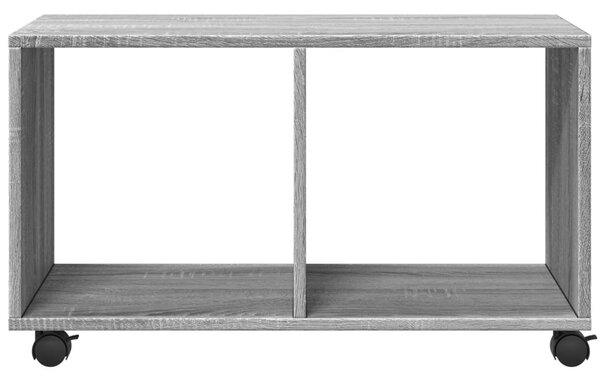 Szürke sonoma színű szerelt fa görgős szekrény 72x33x42,5 cm