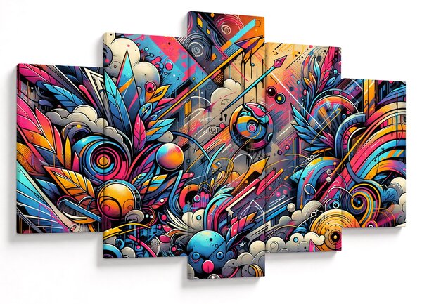 Kép - Színes graffiti (150x105 cm)