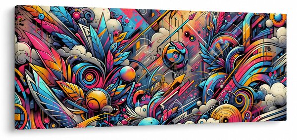 Kép - Színes graffiti (120x50 cm)