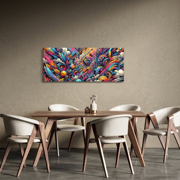 Kép - Színes graffiti (120x50 cm)