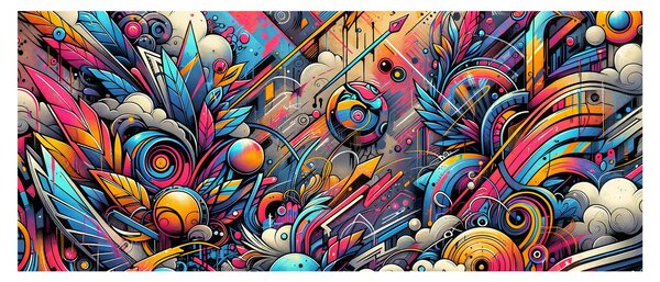Kép - Színes graffiti (120x50 cm)