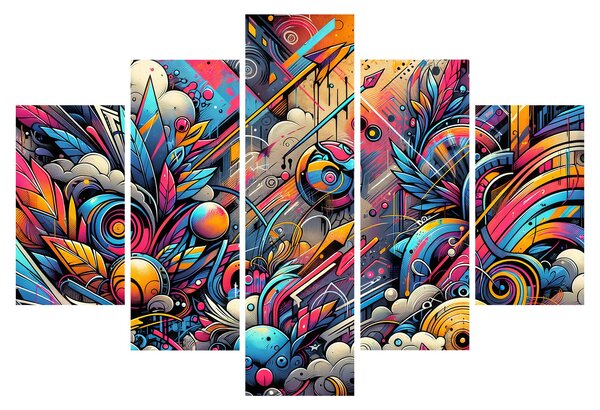 Kép - Színes graffiti (150x105 cm)