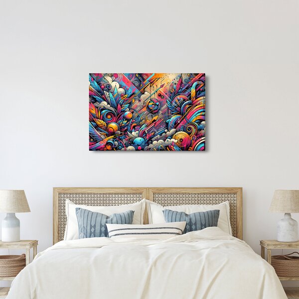 Kép - Színes graffiti (90x60 cm)
