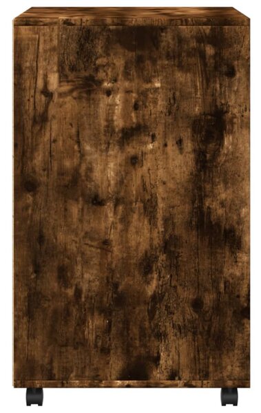 Füstös tölgy színű szerelt fa kerekes szekrény 60 x 48 x 81 cm