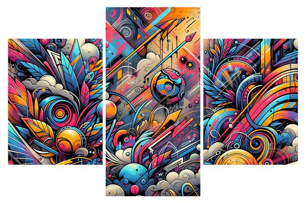 Kép - Színes graffiti (90x60 cm)