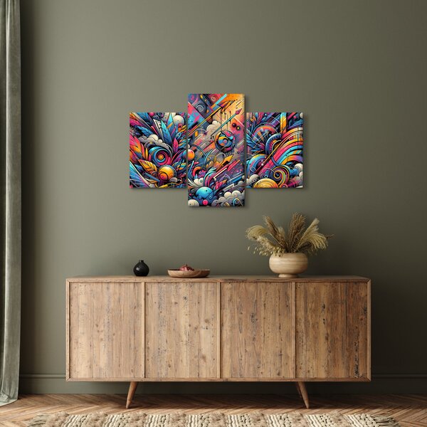 Kép - Színes graffiti (90x60 cm)