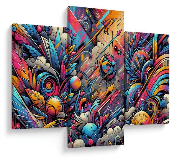 Kép - Színes graffiti (90x60 cm)