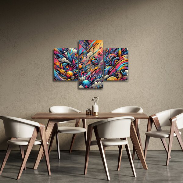 Kép - Színes graffiti (90x60 cm)