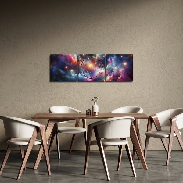 Kép - Sötét univerzum (órával) (90x30 cm)