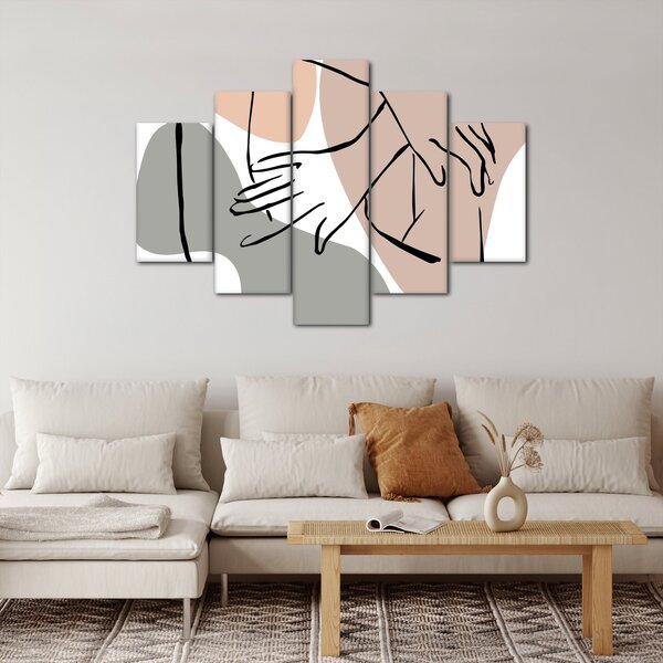 Kép - Női test vonal művészet N⁰2 (150x105 cm)