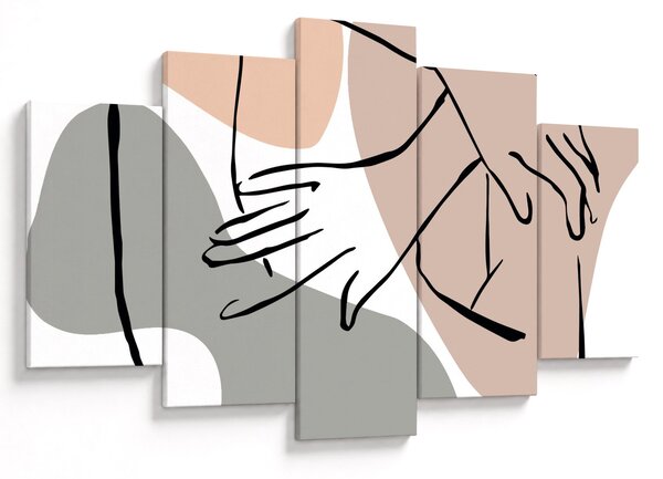 Kép - Női test vonal művészet N⁰2 (150x105 cm)