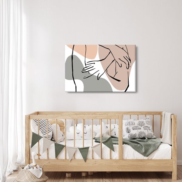 Kép - Női test vonal művészet N⁰2 (90x60 cm)