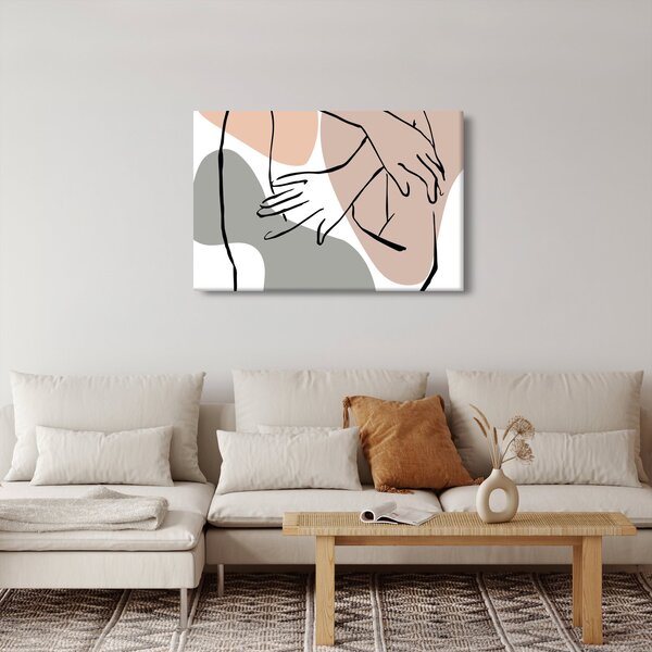 Kép - Női test vonal művészet N⁰2 (90x60 cm)