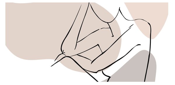 Kép - Női test vonal művészet N⁰1 (120x50 cm)