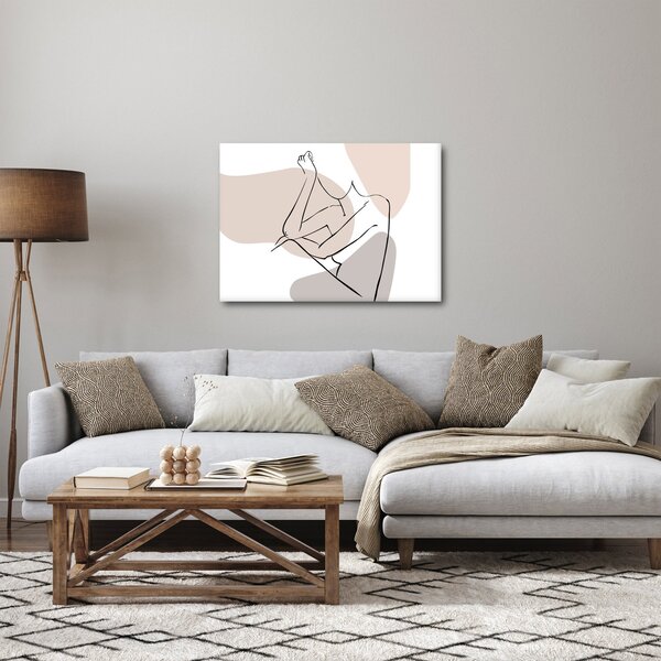 Kép - Női test vonal művészet N⁰1 (70x50 cm)