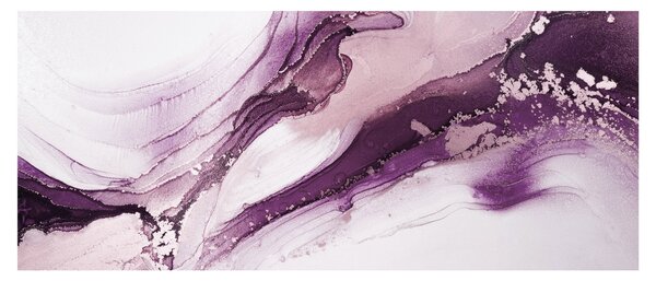 Kép - Lila folyadék művészet (120x50 cm)