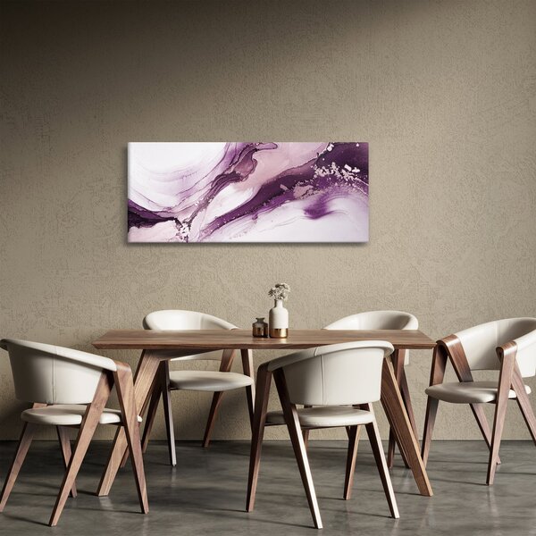 Kép - Lila folyadék művészet (120x50 cm)