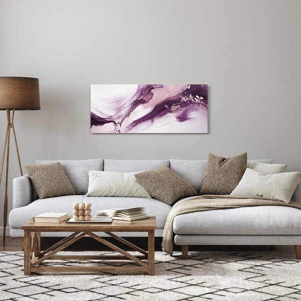 Kép - Lila folyadék művészet (120x50 cm)