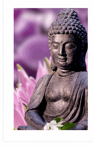 Poszter paszportuval békés Buddha