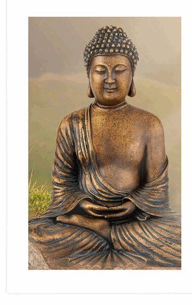 Poszter Buddha szobra meditáló helyzetben