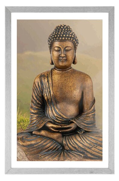 Poszter Buddha szobra meditáló helyzetben