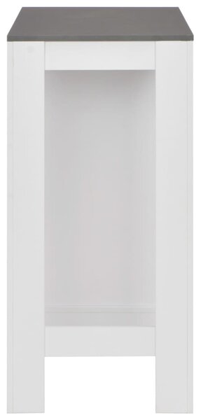 Fehér bárasztal polccal 110 x 50 x 103 cm