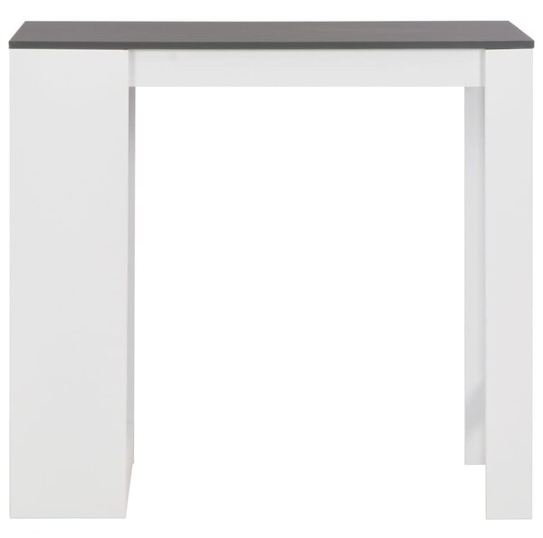 Fehér bárasztal polccal 110 x 50 x 103 cm