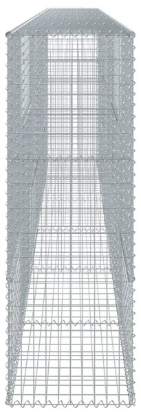 Horganyzott vas gabion kosár fedéllel 600 x 50 x 150 cm