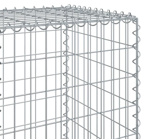 Horganyzott vas gabion kosár fedéllel 200 x 50 x 150 cm
