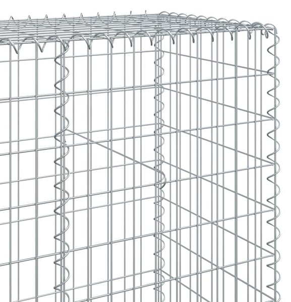 Horganyzott vas gabion kosár fedéllel 100 x 50 x 200 cm