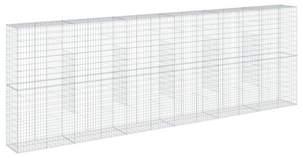 Horganyzott vas gabion kosár fedéllel 600 x 50 x 200 cm