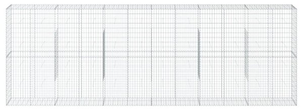 Horganyzott vas gabion kosár fedéllel 600 x 50 x 200 cm