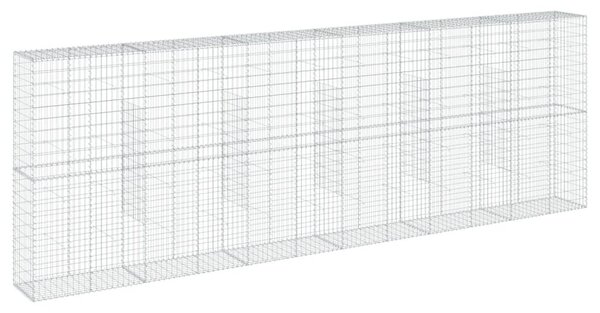 Horganyzott vas gabion kosár fedéllel 600 x 50 x 200 cm