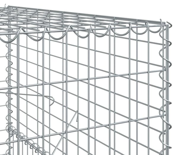 Horganyzott vas gabion kosár fedéllel 100 x 100 x 150 cm