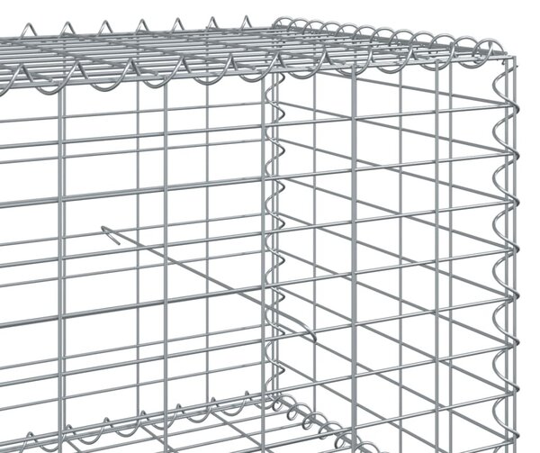 Horganyzott vas gabion kosár fedéllel 200 x 100 x 50 cm