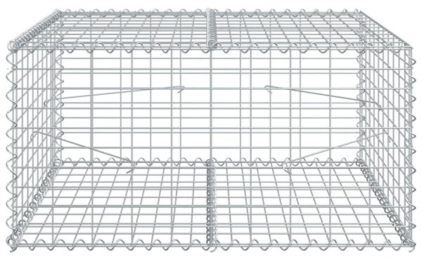 Horganyzott vas gabion kosár fedéllel 100 x 100 x 50 cm
