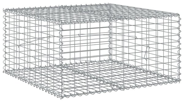 Horganyzott vas gabion kosár fedéllel 100 x 100 x 50 cm
