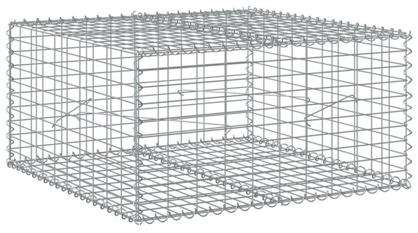 Horganyzott vas gabion kosár fedéllel 100 x 100 x 50 cm