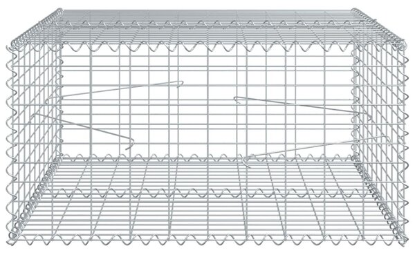 Horganyzott vas gabion kosár fedéllel 100 x 100 x 50 cm